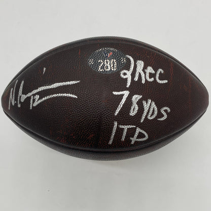 Nico Collins GAME-USED 💪 & Signed ✍️ Houston Texans Wilson DUKE Ball vs. Buffalo Bills 🦬 10/06/24 Also inc inscription