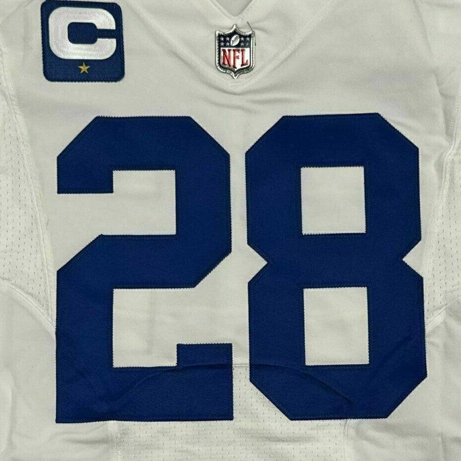 Jonathan Taylor SIGNED TEAM ISSUED 💪 Indianapolis Colts Nike NFL Jersey 👕 Inc COA and Captain's Patch