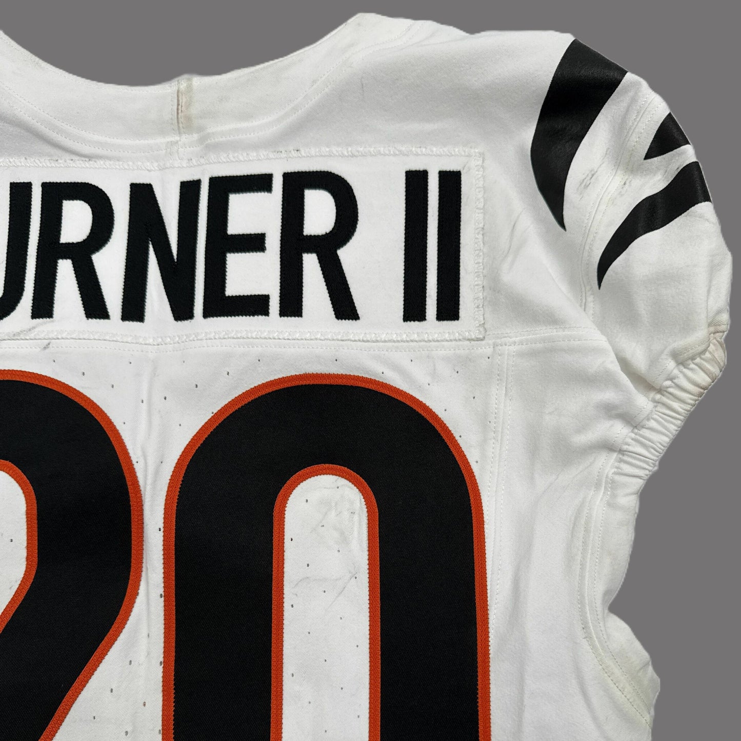 DJ Turner II GAME WORN 10/16/25 💪 Cincinnati Bengals 🐅 Nike NFL Jersey 👕vs Pittsburgh Steelers inc. COA 🛡️