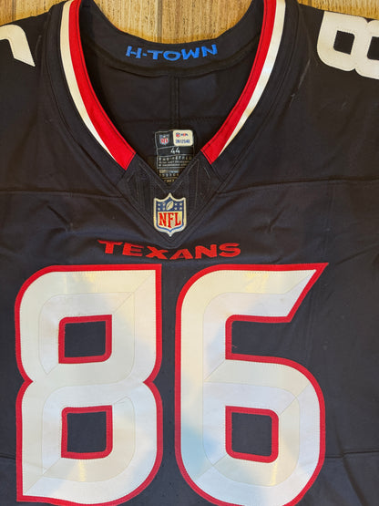 Dalton Schultz GAME WORN 💪 Houston Texans 🐂 Nike NFL Jersey👕 Salute to Service Game Also includes COA 🛡️
