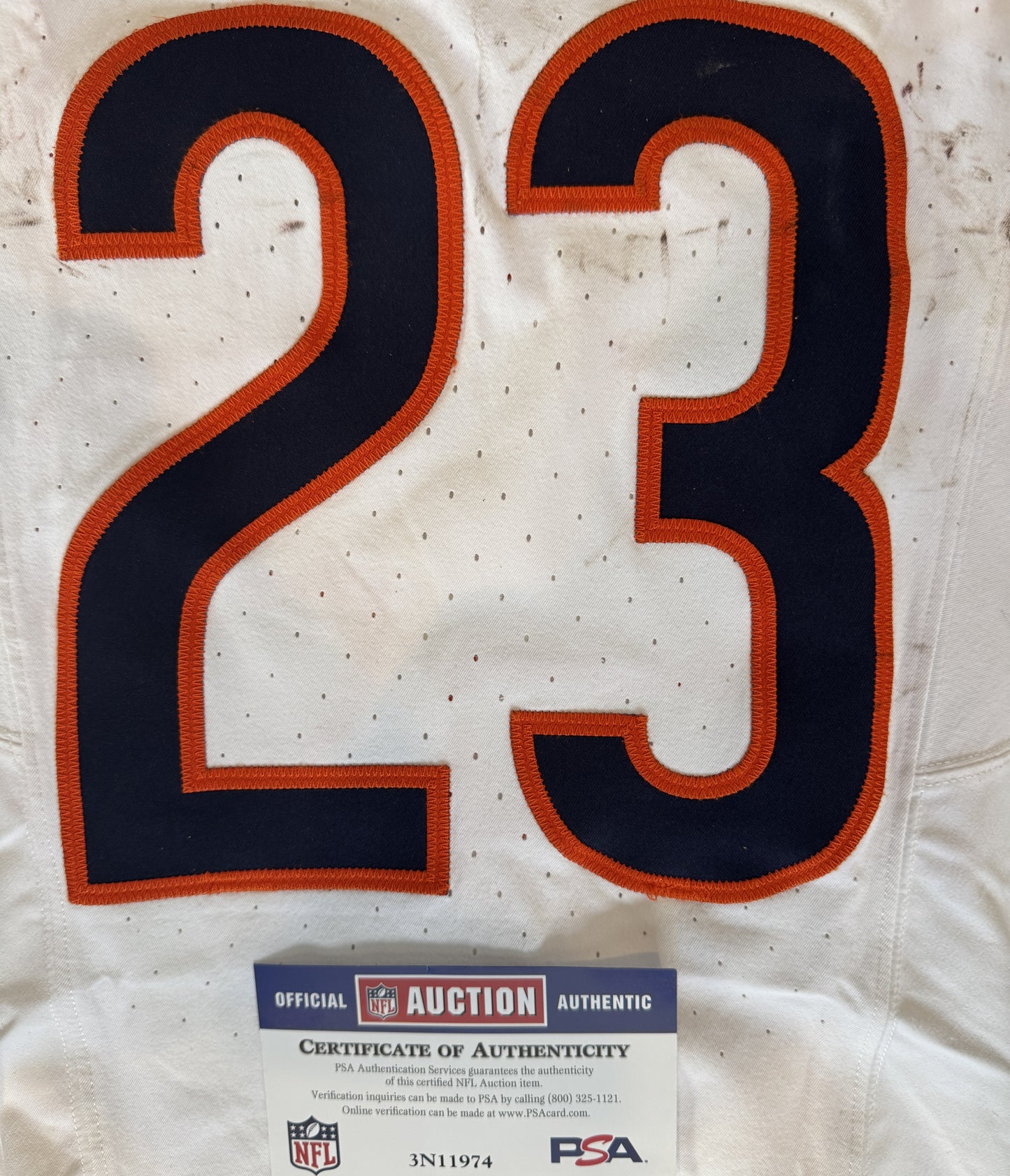Roschon Johnson GAME WORN 10/27/24 PHOTO MATCHED Chicago Bears Nike NFL Jersey vs Washington Commanders Also includes COA 🛡️