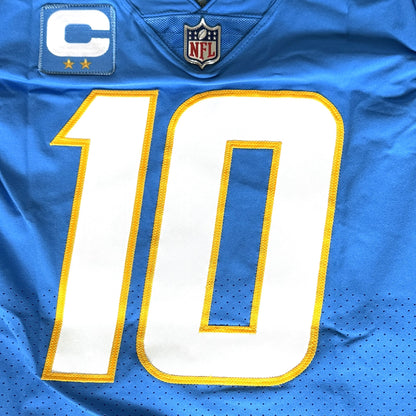 Justin Herbert TEAM-ISSUED💪Los Angeles Chargers⚡NFL Nike Jersey includes Captains Patch