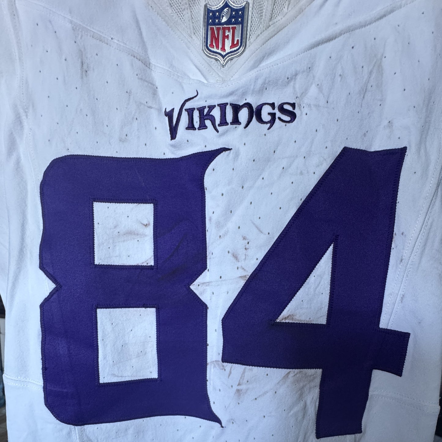 Josh Oliver GAME WORN 💪 09/28/25 PHOTO MATCHED  📸 Minnesota Vikings vs Pittsburgh Steelers NFL Jersey Also includes PSA Authentication