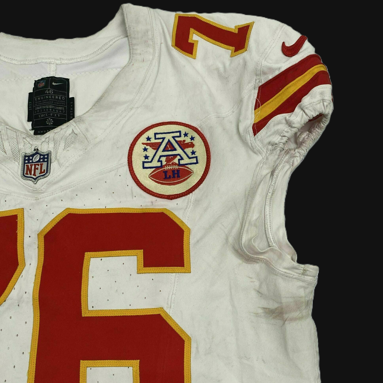 Kingsley Suamataia GAME-USED💪 11/02/25 Kansas City Chiefs NFL Jersey🎽vs. Bills inc. COA 🛡️
