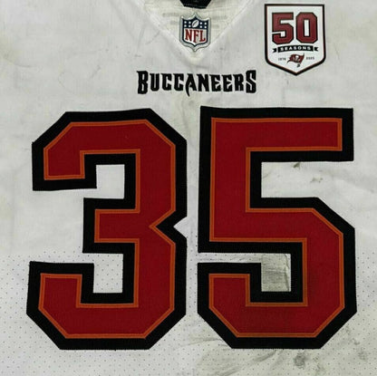 Jamel Dean GAME WORN 💪 11/09/25 Tampa Bay Buccaneers On-Field Nike NFL Jersey 👕 vs. Patriots Inc. COA