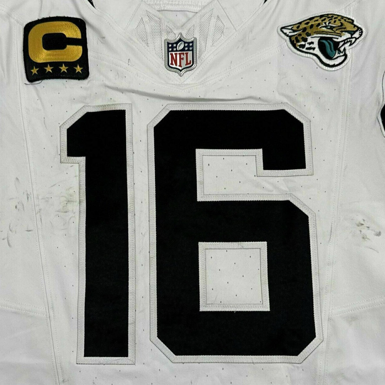 Trevor Lawrence GAME WORN 11/30/25 PHOTO MATCHED 📸 Jacksonville Jaguars NFL Jersey vs Tennessee Titans Also includes COA
