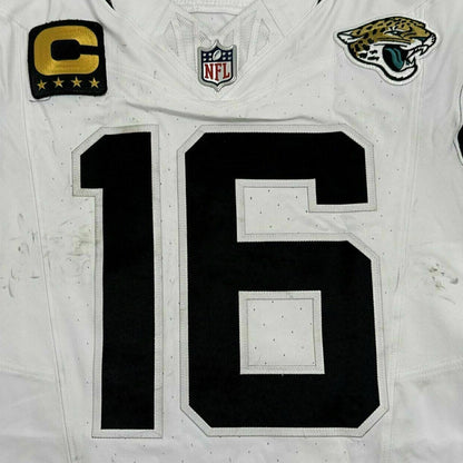 Trevor Lawrence GAME WORN 11/30/25 PHOTO MATCHED 📸 Jacksonville Jaguars NFL Jersey vs Tennessee Titans Also includes COA