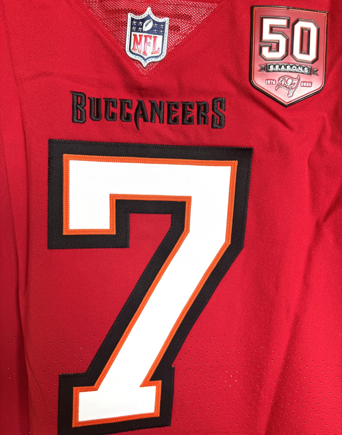 Bucky Irving GAME ISSUED 💪 Tampa Bay Buccaneers On-Field Nike NFL Red Jersey 🎽 Also includes Certificate of Authenticity 🛡️