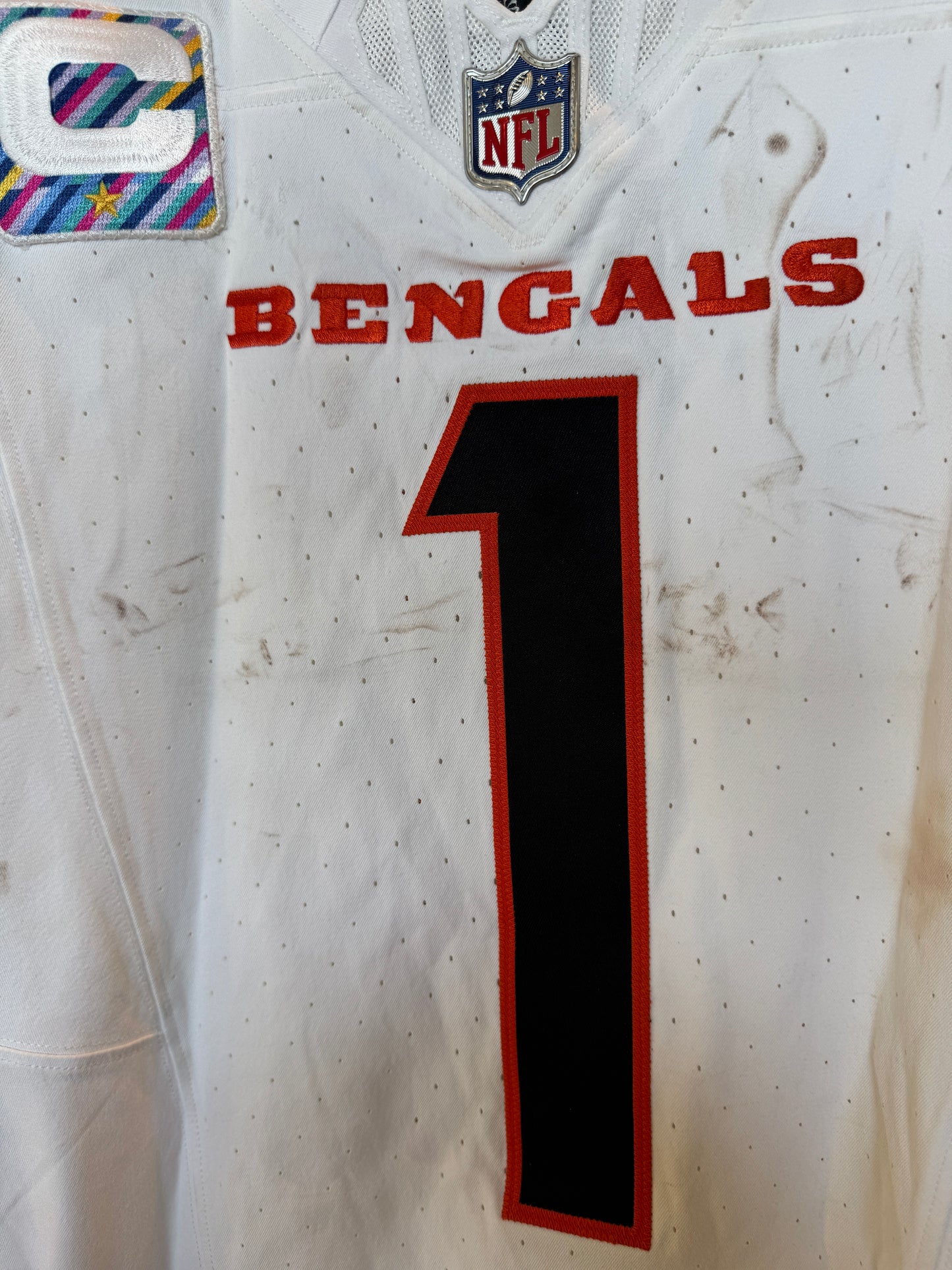 Ja'Marr Chase GAME-WORN🏈Ja'Marr Chase GAME-WORN 09/29/25💪Cincinnati Bengals🐅NFL Jersey vs. Broncos
