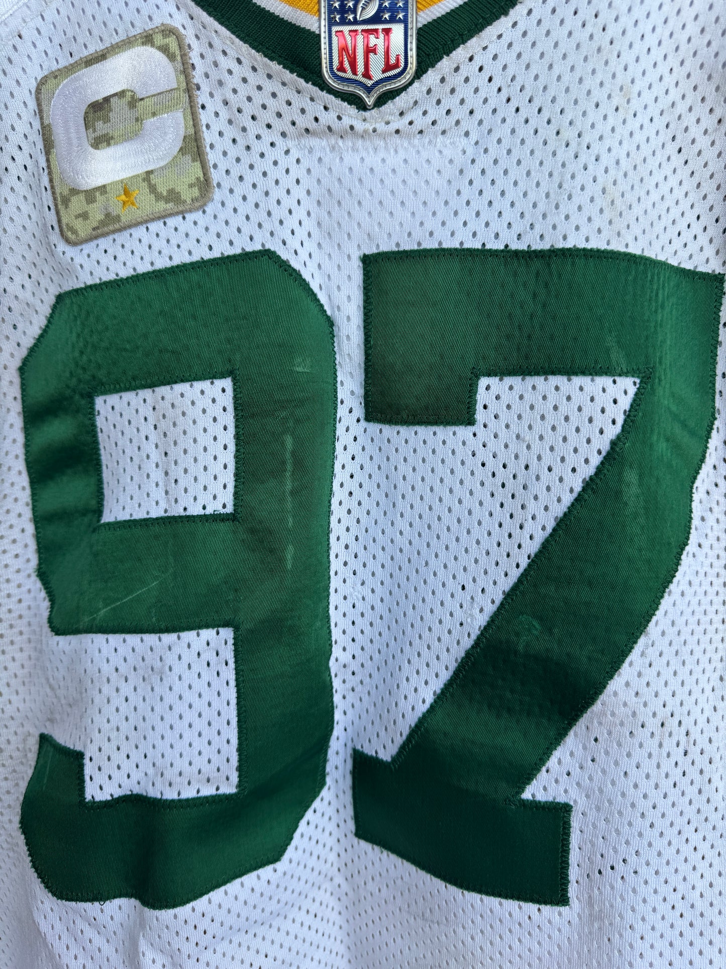 Kenny Clark GAME WORN 💪 and Signed 🖋️ Green Bay Packers⚪🟢 NFL Jersey👕 Also includes Captains Patch and PSA Authenticity 🛡️
