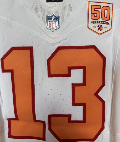 Mike Evans GAME-ISSUED🔥Tampa Bay Buccaneers Nike NFL Iconic 1976 Jersey👕 Inc. 50 Seasons Patch