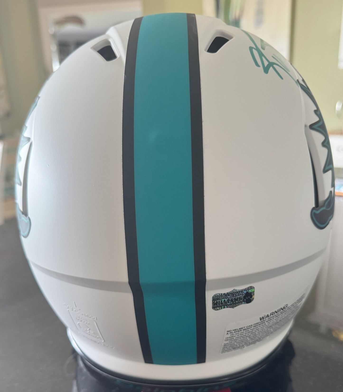 Ricky Williams Signed Miami Dolphins Full-Size Authentic On-Field Lunar Eclipse Alternate Speed Helmet Inscribed "Puff, Puff, Run" Inc. Authentication 🛡️