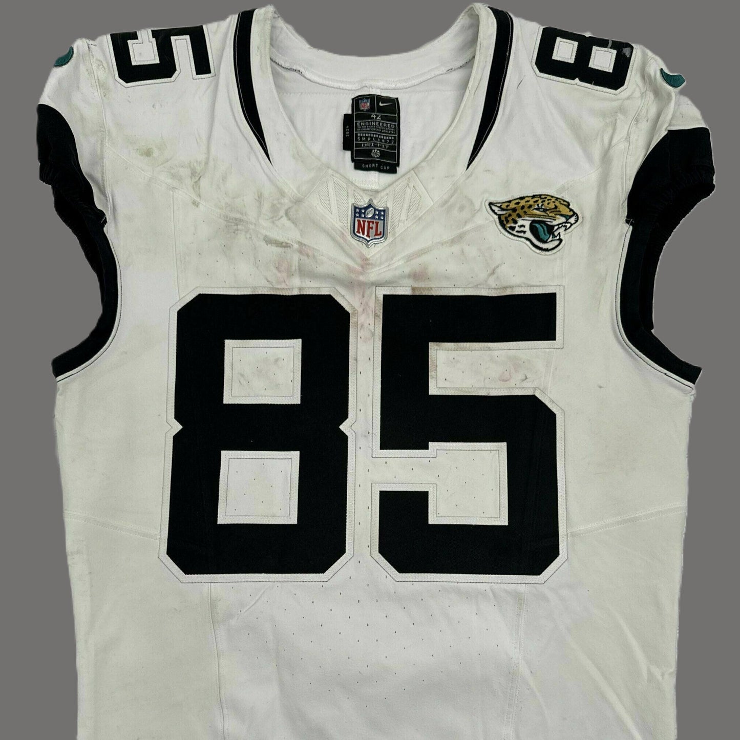 Brenton Strange GAME WORN 11/23/25 Jacksonville Jaguars 🐆 NFL Jersey vs Arizona Cardinals Also Includes Certificate of Authenticity