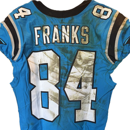 Feleipe Franks GAME WORN 💪 11/10/24 Carolina Panthers 🐆 NFL Jersey 👕 vs. Giants – NFL Munich Game - PSA Certified
