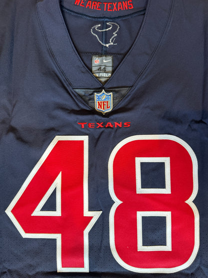 Christian Harris TEAM-ISSUED 💪 Color Rush 🎨 Houston Texans NFL Jersey 👕 Also Inc. COA🛡️