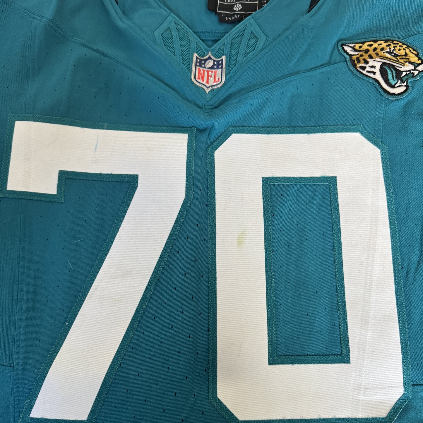 Cole Van Lanen GAME WORN 💪 10/19/25 Jacksonville Jaguars 🐆NFL Jersey 👕vs Los Angeles Rams Also Includes PSA Certificate of Authenticity 🛡️