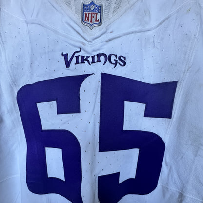 Michael Jurgens GAME WORN 💪 09/28/25 Minnesota Vikings 💜 vs Pittsburgh Steelers NFL Jersey Also includes PSA Authentication