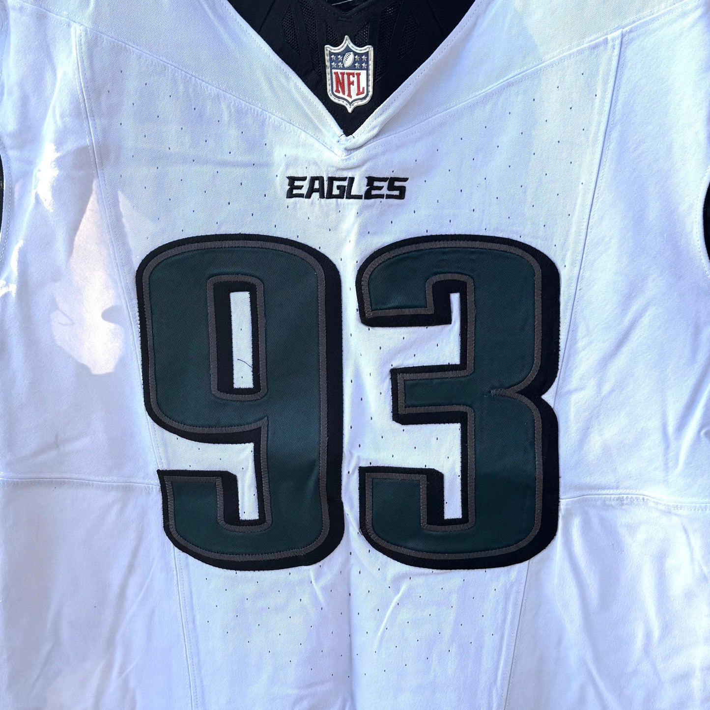 Milton Williams GAME WORN💪09/06/2024 Philadelphia Eagles🦅Nike NFL Jersey👕vs. Green Bay Packers matchup in São Paulo, Brazil