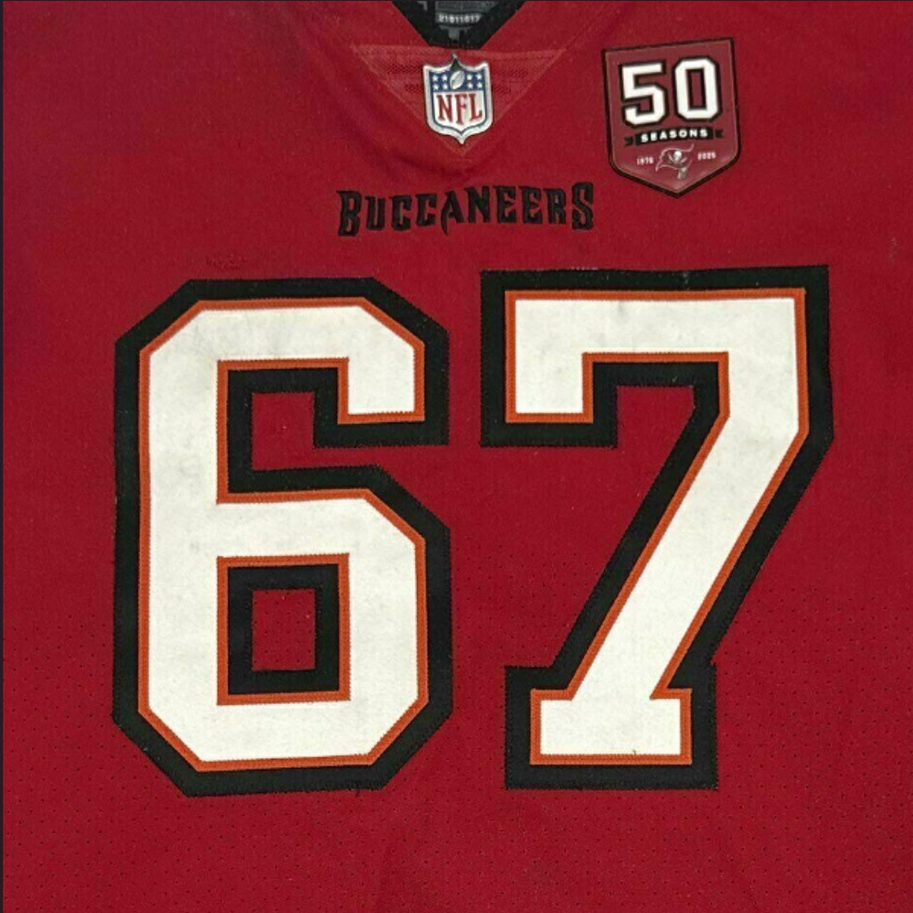 Luke Goedeke GAME WORN 💪12/07/25 Tampa Bay Buccaneers Nike NFL Jersey vs New Orleans Saints Includes Authenticity