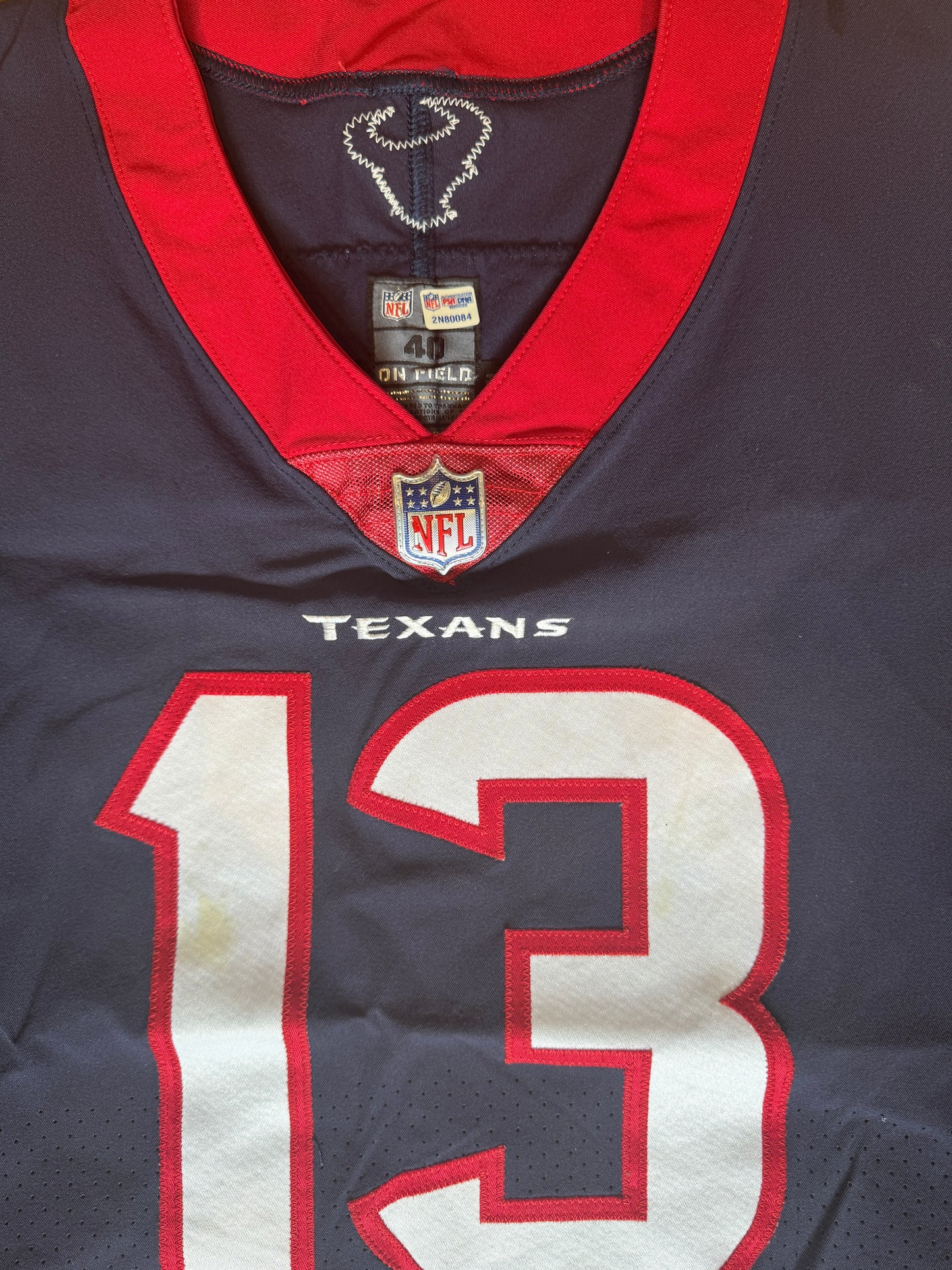 Brandin Cooks GAME WORN 💪 10/10/2021 PHOTO MATCHED 📸 Houston Texans NFL Jersey 🎽 vs. New England Patriots Also inc. PSA Authenticity 🛡️