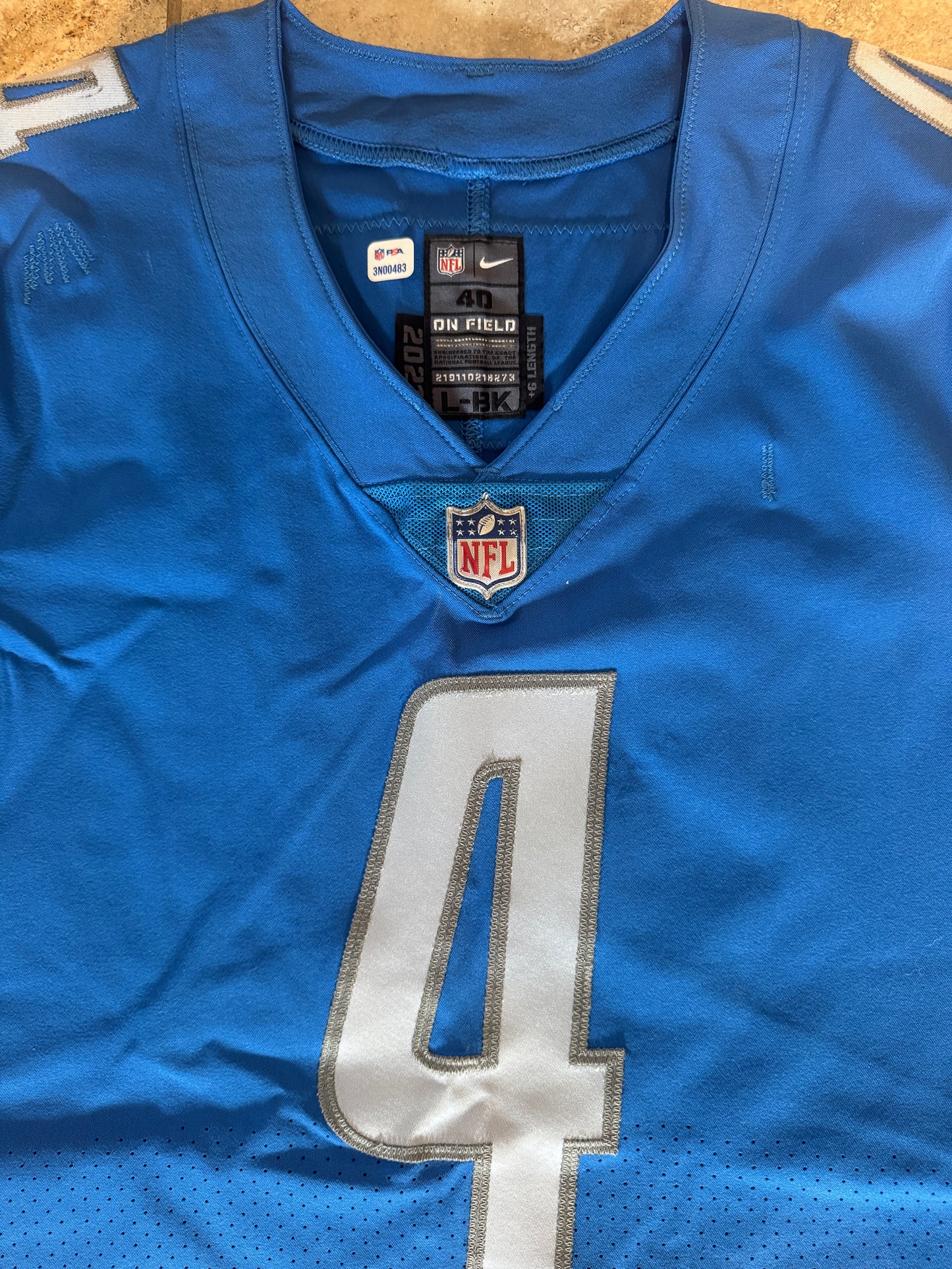 D.J. Chark Jr. GAME WORN💪Detroit Lions🦁Nike NFL Jersey👕 also includes PSA Certification🛡️