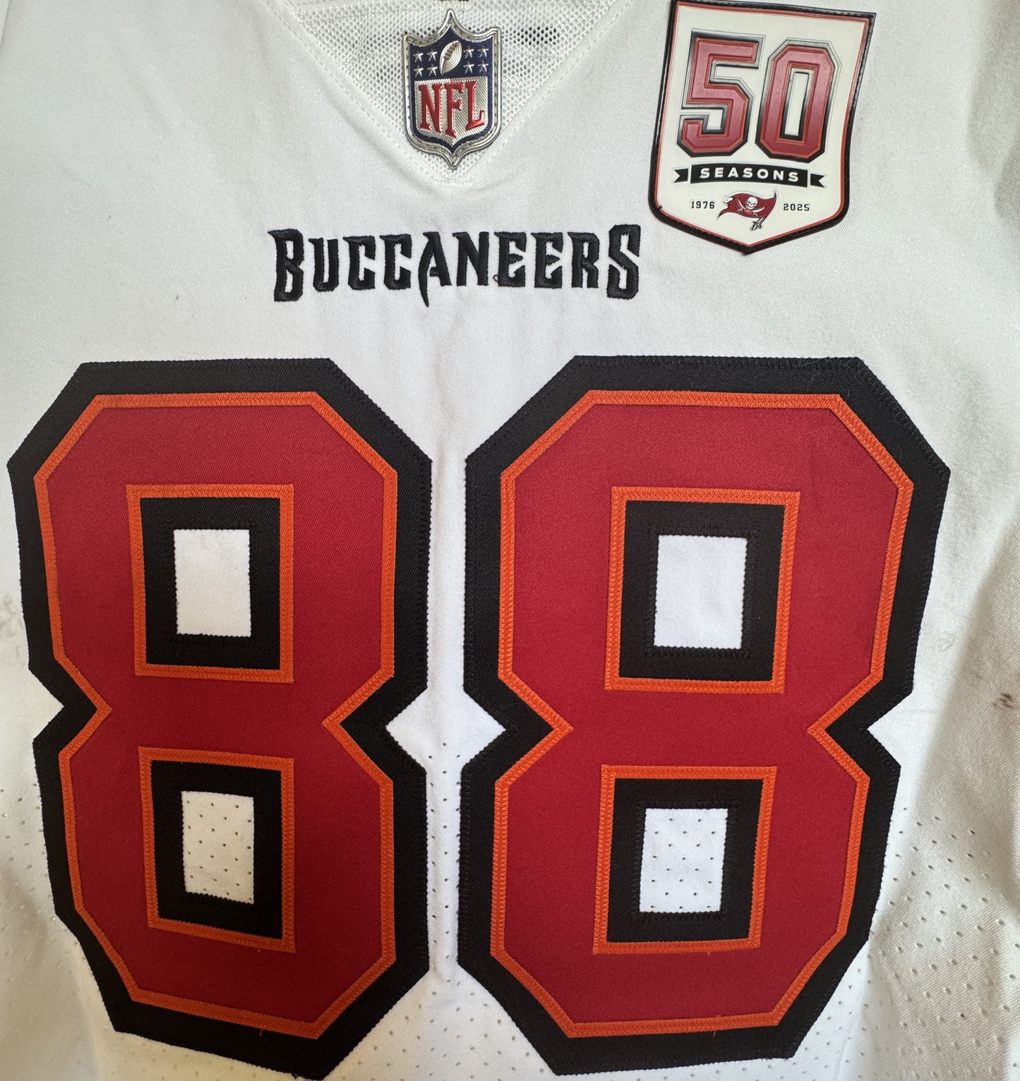 Cade Otton GAME-WORN💪Tampa Bay Buccaneers On-Field NFL Jersey🎽vs. Steelers🔥