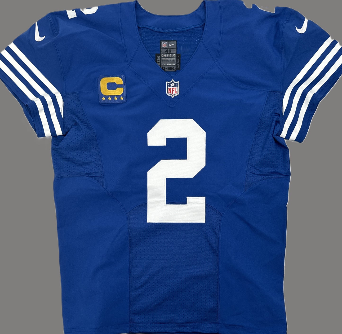 Matt Ryan TEAM ISSUED 💪 Indianapolis Colts 🐎 Nike NFL Jersey 👕 Includes COA 🛡️ + Captain's Patch