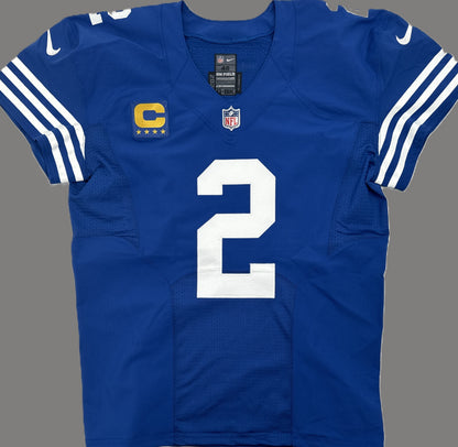 Matt Ryan TEAM ISSUED 💪 Indianapolis Colts 🐎 Nike NFL Jersey 👕 Includes COA 🛡️ + Captain's Patch