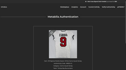 Emeka Egbuka GAME-ISSUED Tampa Bay Buccaneers On-Field Nike NFL Jersey🎽(White)