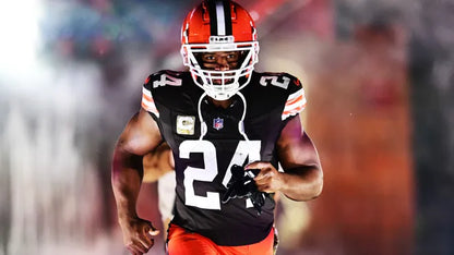 Nick Chubb Signed Cleveland Browns Wilson Duke Football inc"Dawg Pound" Inscription Limited Edition of 6