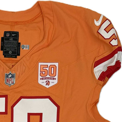 Vita Vea GAME ISSUED 💪 Tampa Bay Buccaneers Nike On-Field NFL Creamsicle 🟧Jersey 👕 Includes COA