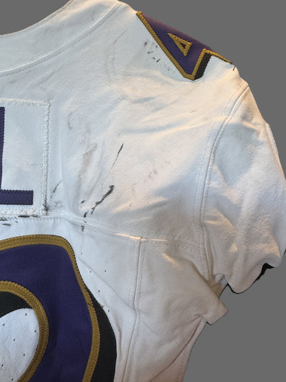 Justice Hill GAME-WORN💪10/06/24 PHOTO-MATCHED📸Baltimore Ravens💜NFL Jersey vs. Bengals