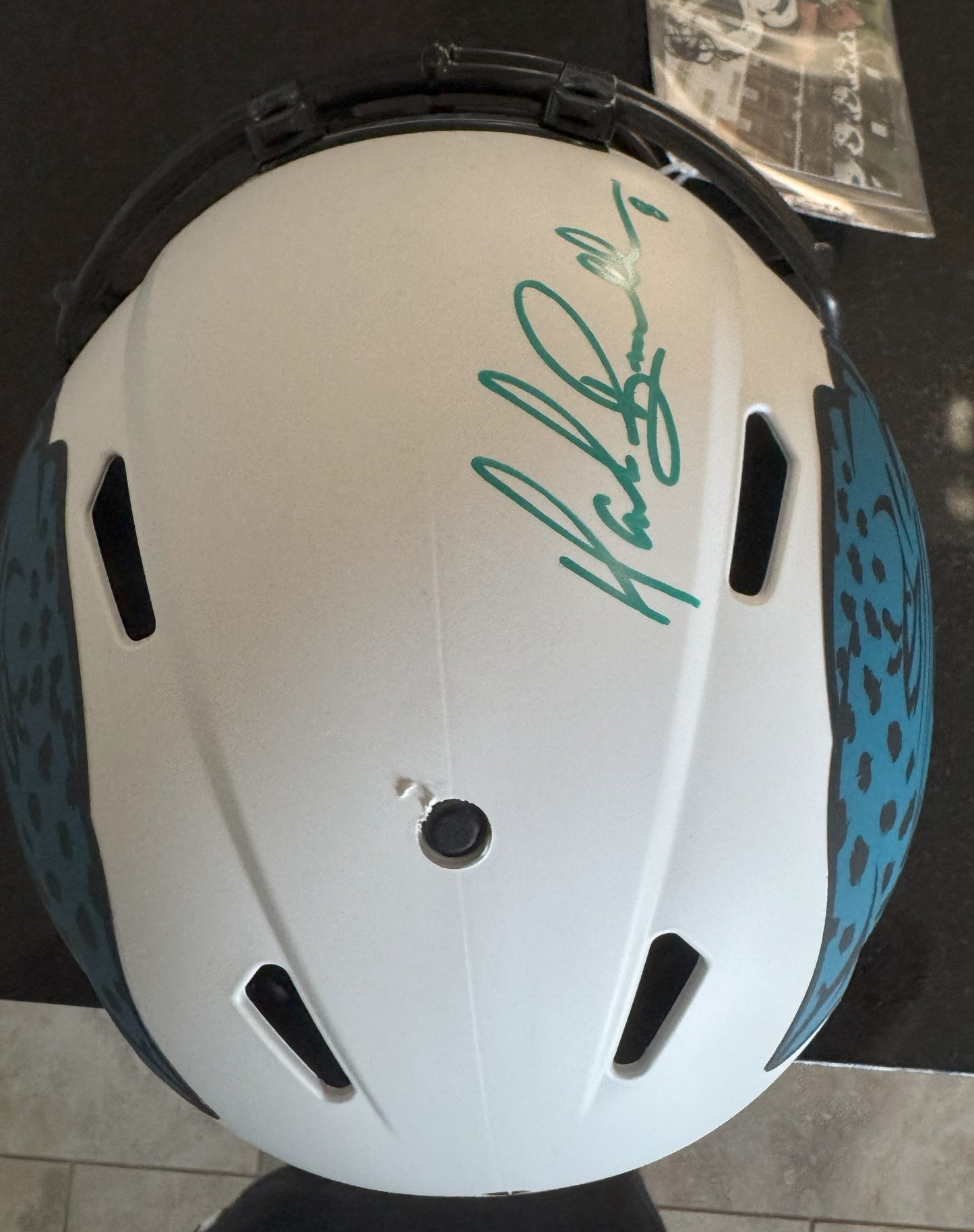 Mark Brunell Signed ✍️ Jacksonville Jaguars 🐆 Full-Size Authentic On-Field Lunar Eclipse Alternate Speed Helmet
