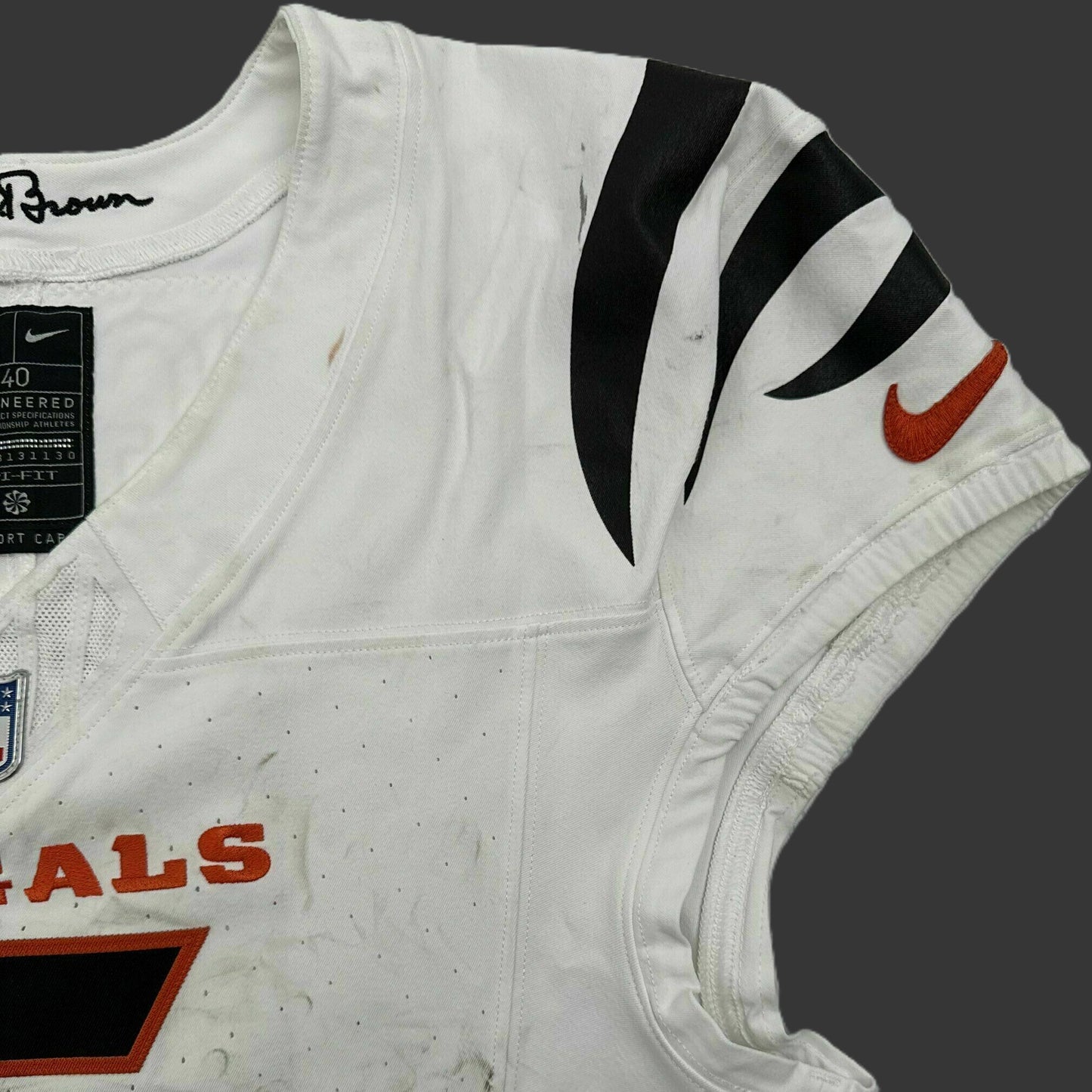 Tee Higgins GAME WORN 💪 11/16/25 Cincinnati Bengals Nike NFL Jersey vs Pittsburgh Steelers Also includes COA