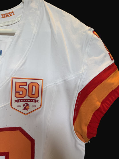 Mike Evans GAME-ISSUED🔥Tampa Bay Buccaneers Nike NFL Iconic 1976 Jersey👕 Inc. 50 Seasons Patch