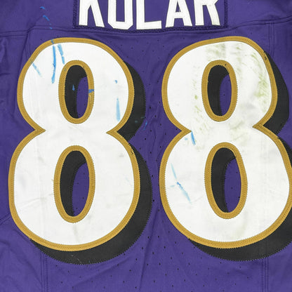 Charlie Kolar GAME-WORN💪10/12/25 On-Field Baltimore Ravens💜Jersey vs.Los Angeles Rams🐏