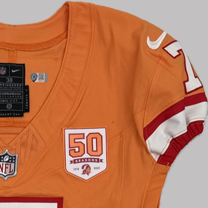 Bucky Irving GAME ISSUED Tampa Bay Buccaneers Nike NFL Creamsicle Jersey Inc.COA