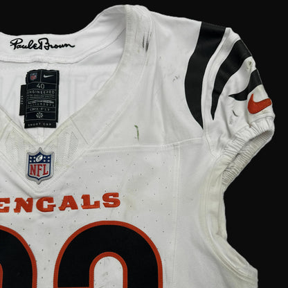 Geno Stone GAME WORN 10/12/25 💪 Cincinnati Bengals 🐅 Nike NFL Jersey 👕 vs Green Bay Packers inc. COA 🛡️
