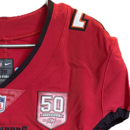 Bucky Irving GAME ISSUED 💪 Tampa Bay Buccaneers On-Field Nike NFL Red Jersey 🎽 Also includes Certificate of Authenticity 🛡️