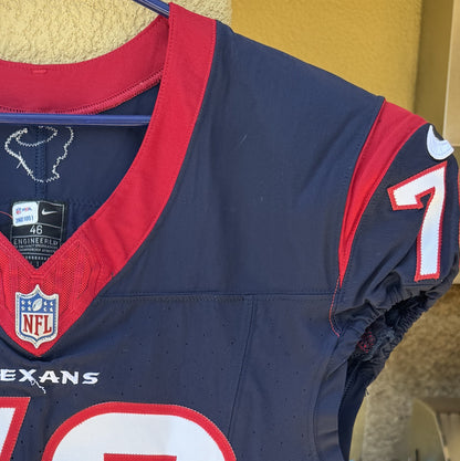 Laremy Tunsil GAME WORN 💪 10/15/2023 PHOTO MATCHED 📸 Houston Texans Nike NFL Jersey🎽 vs. New Orleans Saints (Crucial Catch Game)