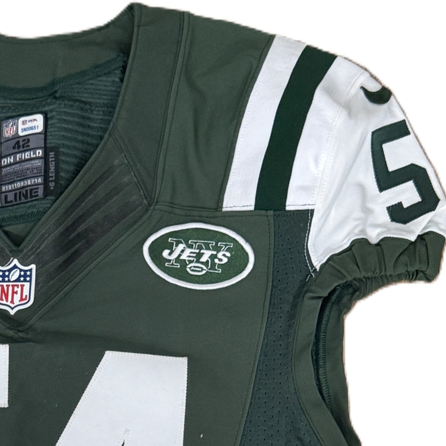 Bruce Carter GAME WORN 💪 New York Jets Nike NFL Jersey 👕 Also with PSA Certificate of Authenticity🛡️