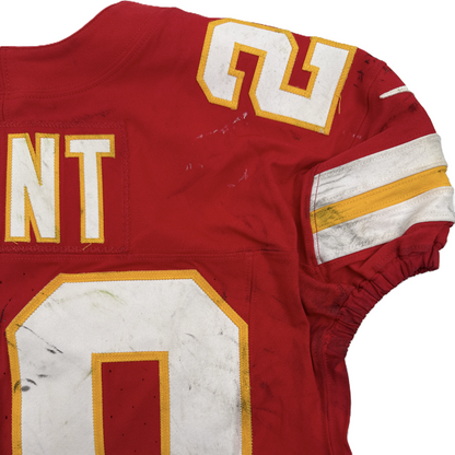 Kareem Hunt GAME-USED💪09/28/25 Kansas City Chiefs NFL Jersey🎽vs. Baltimore Ravens