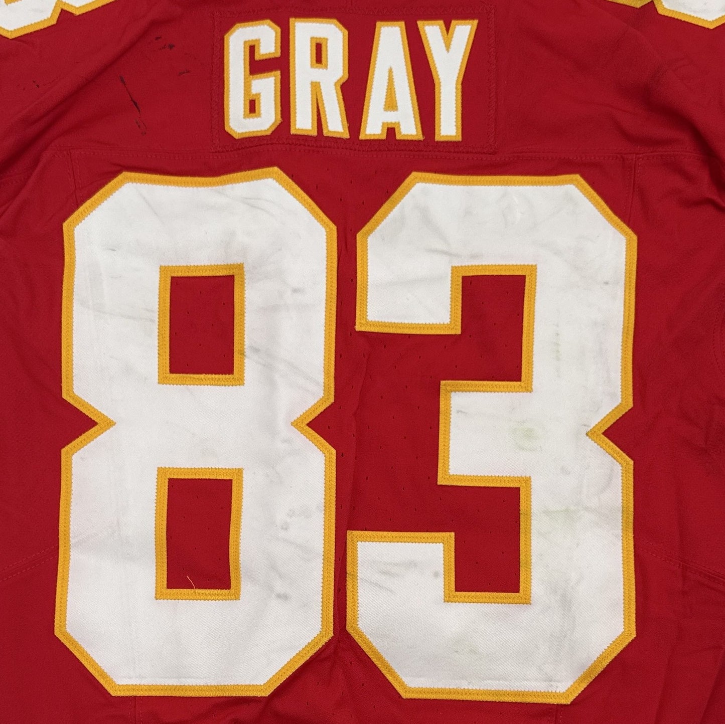 Noah Gray GAME WORN 💪 09/28/25 Kansas City Chiefs Nike NFL Jersey🎽vs. Baltimore Ravens - COA included 🛡️