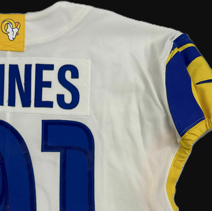 Greg Gaines TEAM ISSUED 💪 Los Angeles Rams Nike NFL On-Field Jersey 👕 Inc. COA 📄