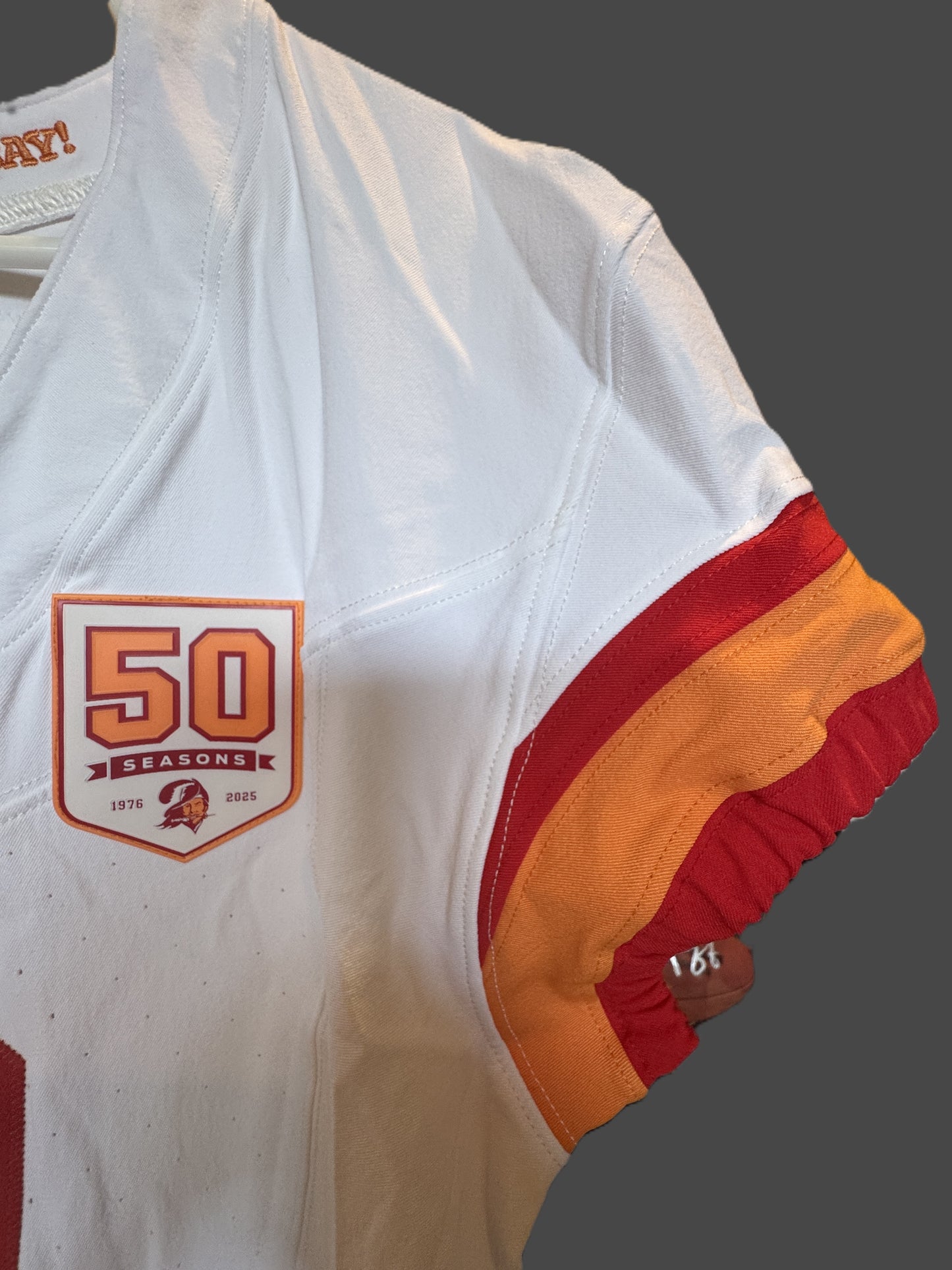 Emeka Egbuka TEAM ISSUED 🔥 Tampa Bay Buccaneers Nike NFL Iconic 1976 Jersey 👕 Also includes Certificate of Authenticity