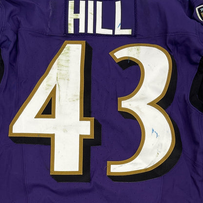 Justice Hill GAME-WORN💪10/12/25 On-Field Baltimore Ravens💜Jersey vs.Los Angeles Rams🐏