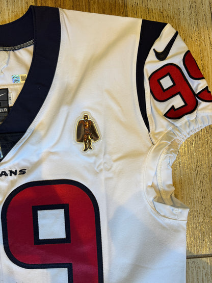 J.J. Watt 💯 GAME ISSUED 💪 Houston Texans On-Field Nike NFL Jersey 👕 Also includes COA 🛡️ & Walter Payton NFL Man of the Year Patch