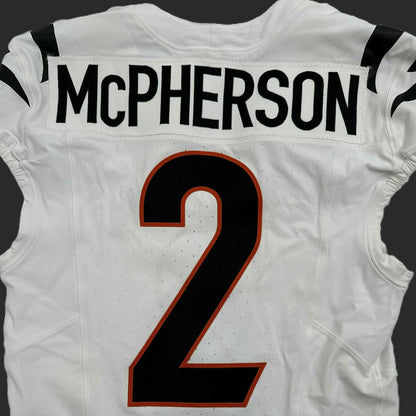 Evan McPherson GAME WORN 11/16/25 Cincinnati Bengals Nike NFL Jersey vs Pittsburgh Steelers Also Includes Certificate of Authenticity