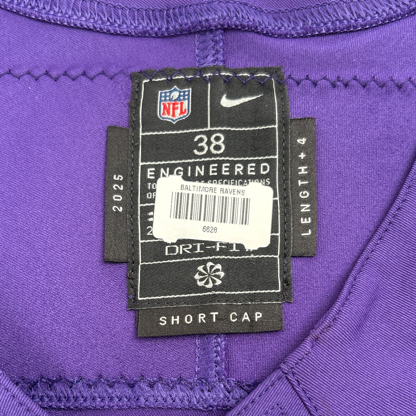 Justice Hill GAME-WORN💪10/12/25 On-Field Baltimore Ravens💜Jersey vs.Los Angeles Rams🐏