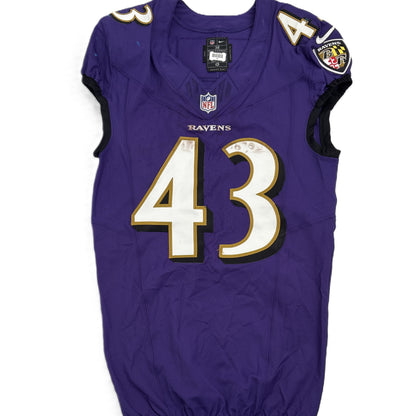 Justice Hill GAME-WORN💪10/12/25 On-Field Baltimore Ravens💜Jersey vs.Los Angeles Rams🐏
